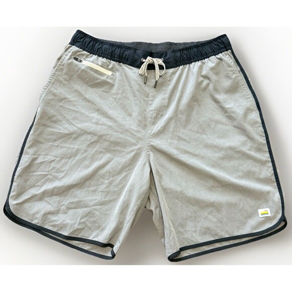 Vuori Mens Banks Shorts Large Light Gray Drawstring Athletic Workout Unlined 7” - Picture 1 of 8